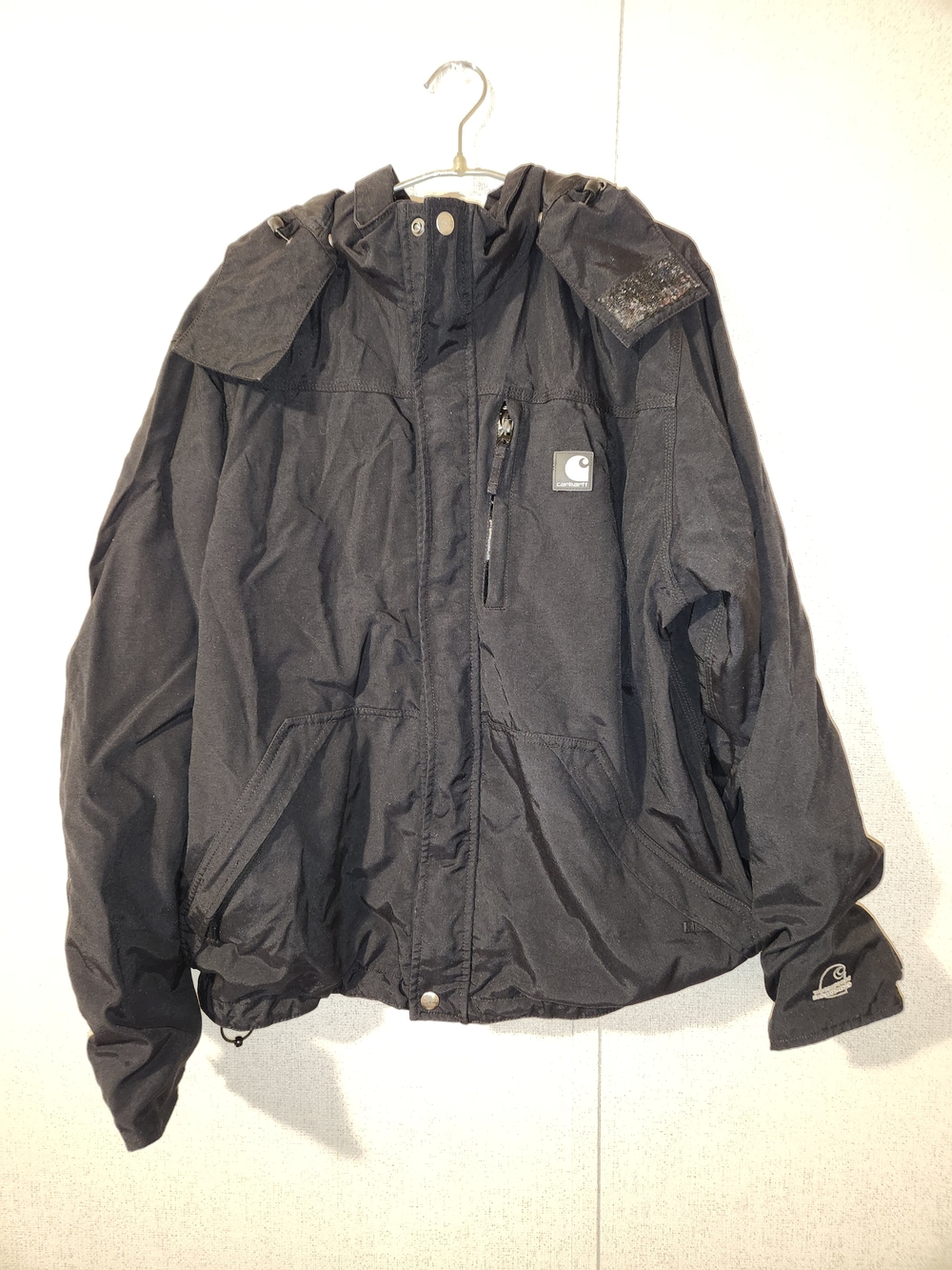 Carhartt Men's Black Hooded Work Jacket